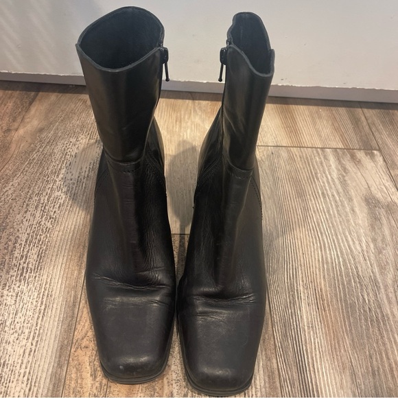 Vintage Women's Eddie Bauer Leather Boots Square Size 9.5 020 1208 Made In Italy - Picture 2 of 8